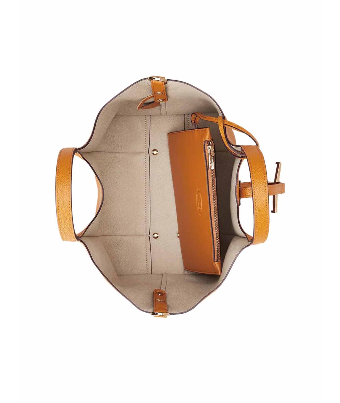 TOD'S Коричневая кожаная сумка тоут, фото 3