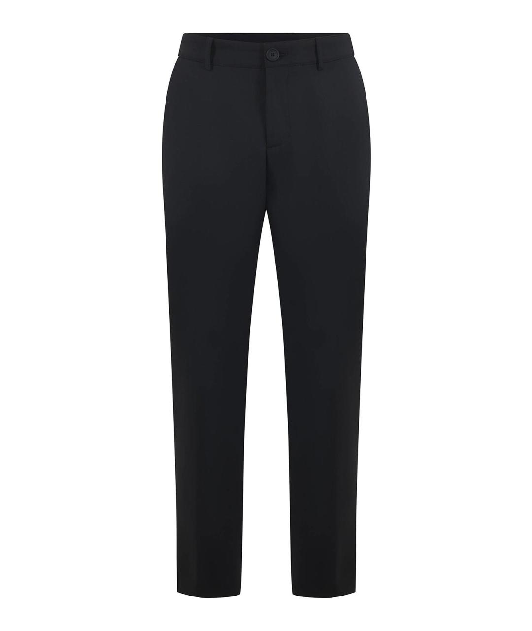 HUGO BOSS Черные вискозные повседневные брюки, фото 1