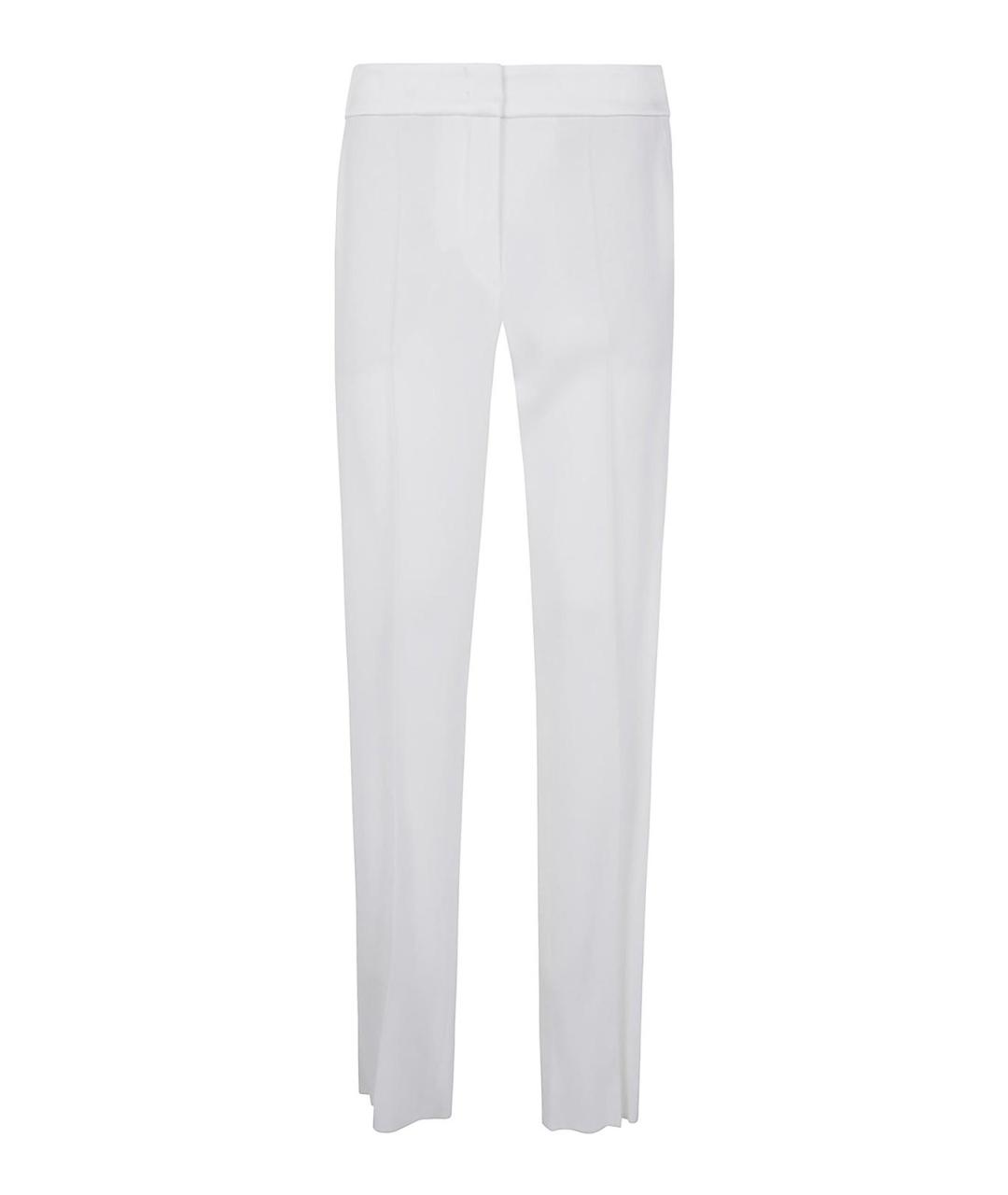 EMPORIO ARMANI Белые вискозные прямые брюки, фото 1