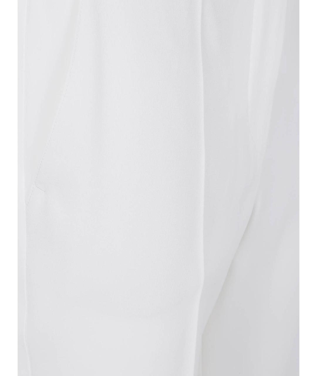 EMPORIO ARMANI Белые вискозные прямые брюки, фото 3