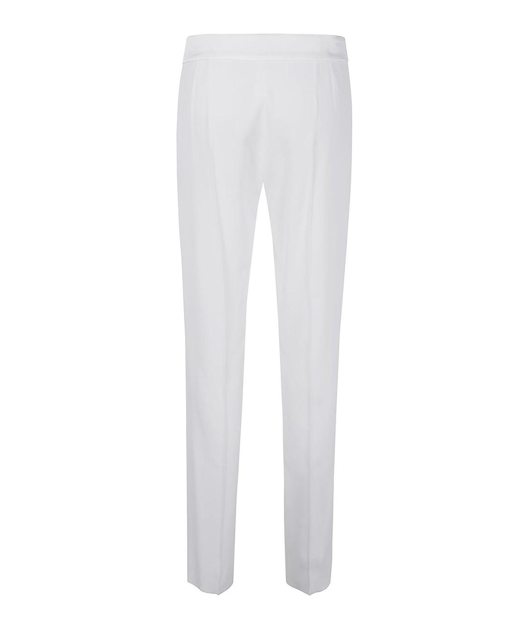 EMPORIO ARMANI Белые вискозные прямые брюки, фото 2