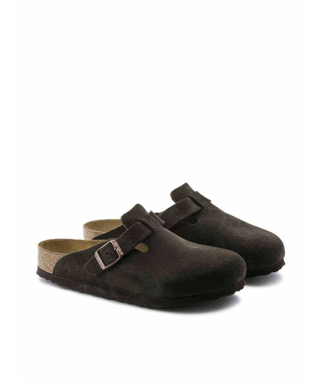 BIRKENSTOCK Коричневые замшевые мюли, фото 2