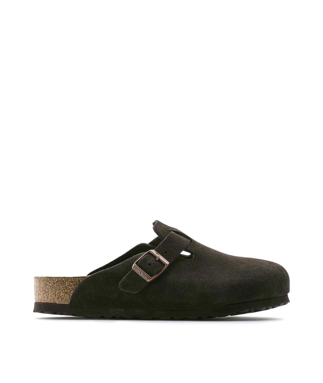 BIRKENSTOCK Коричневые замшевые мюли, фото 1