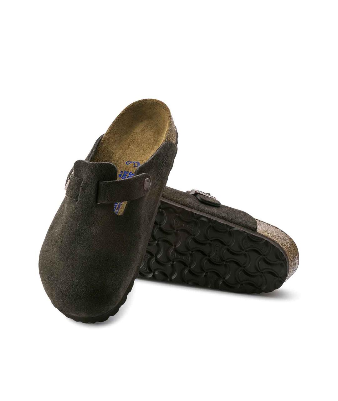 BIRKENSTOCK Коричневые замшевые мюли, фото 4
