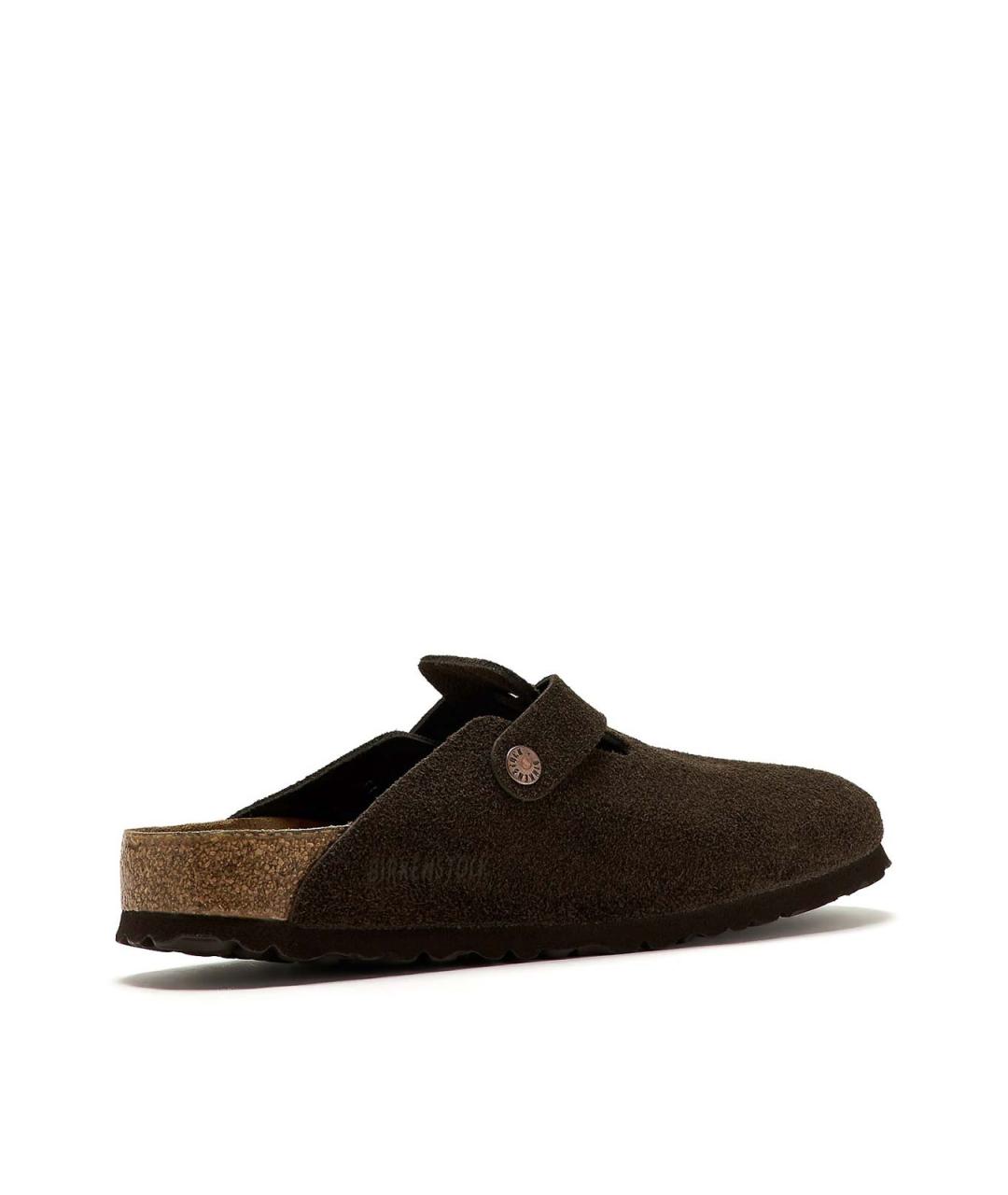 BIRKENSTOCK Коричневые замшевые мюли, фото 3