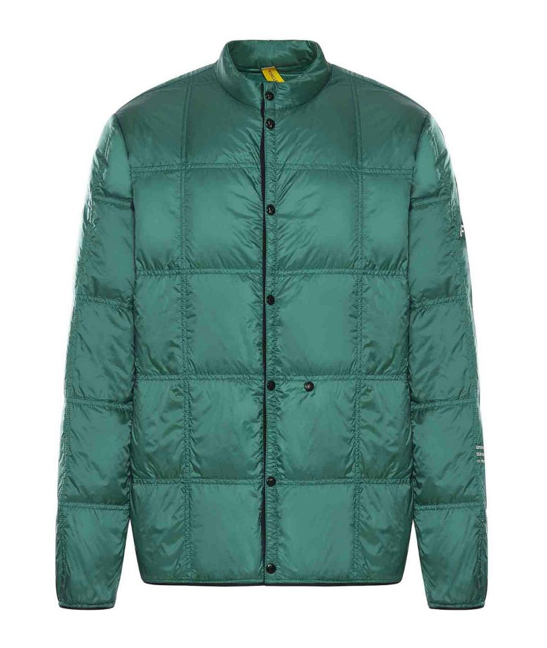 MONCLER Зеленая полиамидовая куртка, фото 1