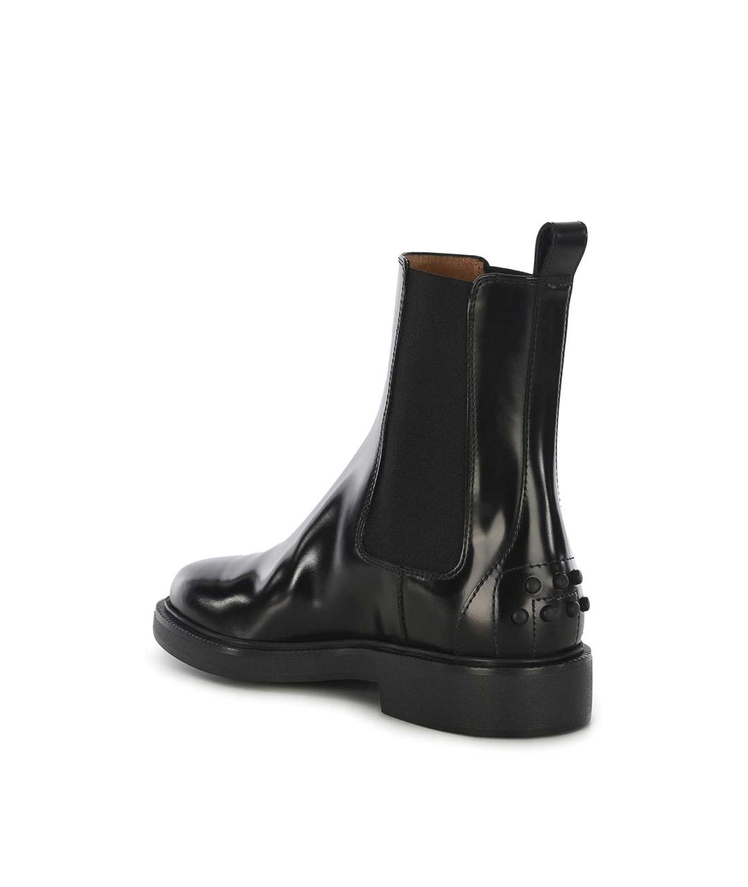 TOD'S Черные кожаные ботильоны, фото 4