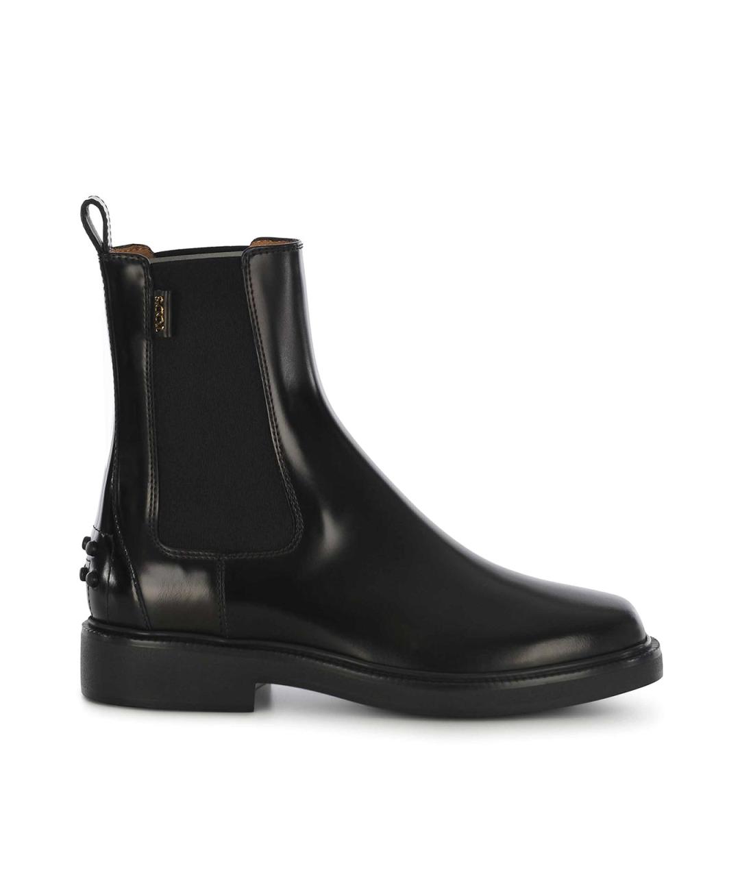 TOD'S Черные кожаные ботильоны, фото 1