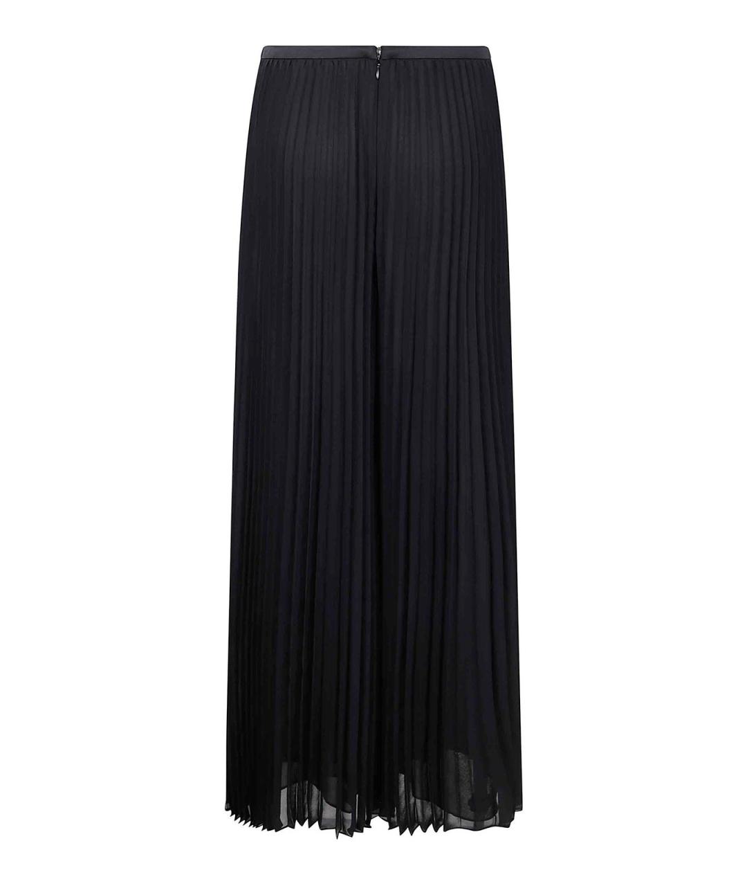 EMPORIO ARMANI Черные полиэстеровые брюки широкие, фото 2