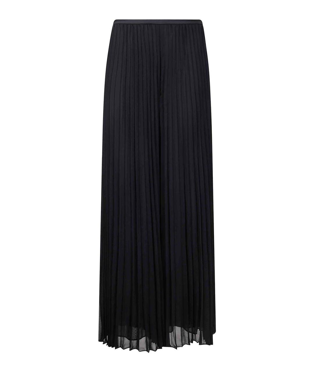 EMPORIO ARMANI Черные полиэстеровые брюки широкие, фото 1