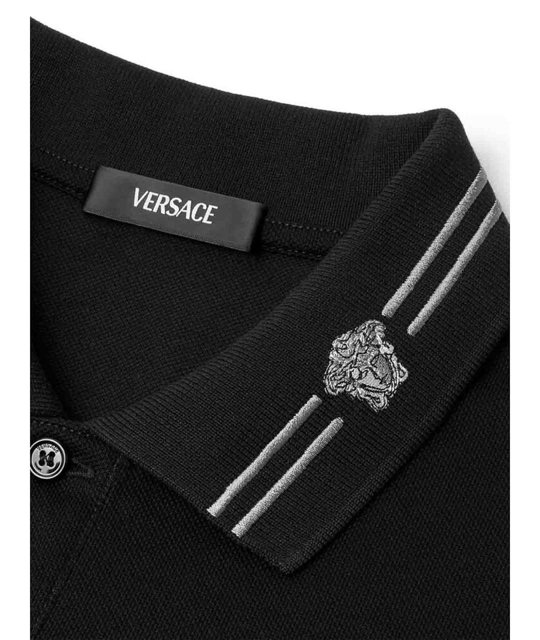 VERSACE Черный хлопковый джемпер / свитер, фото 2