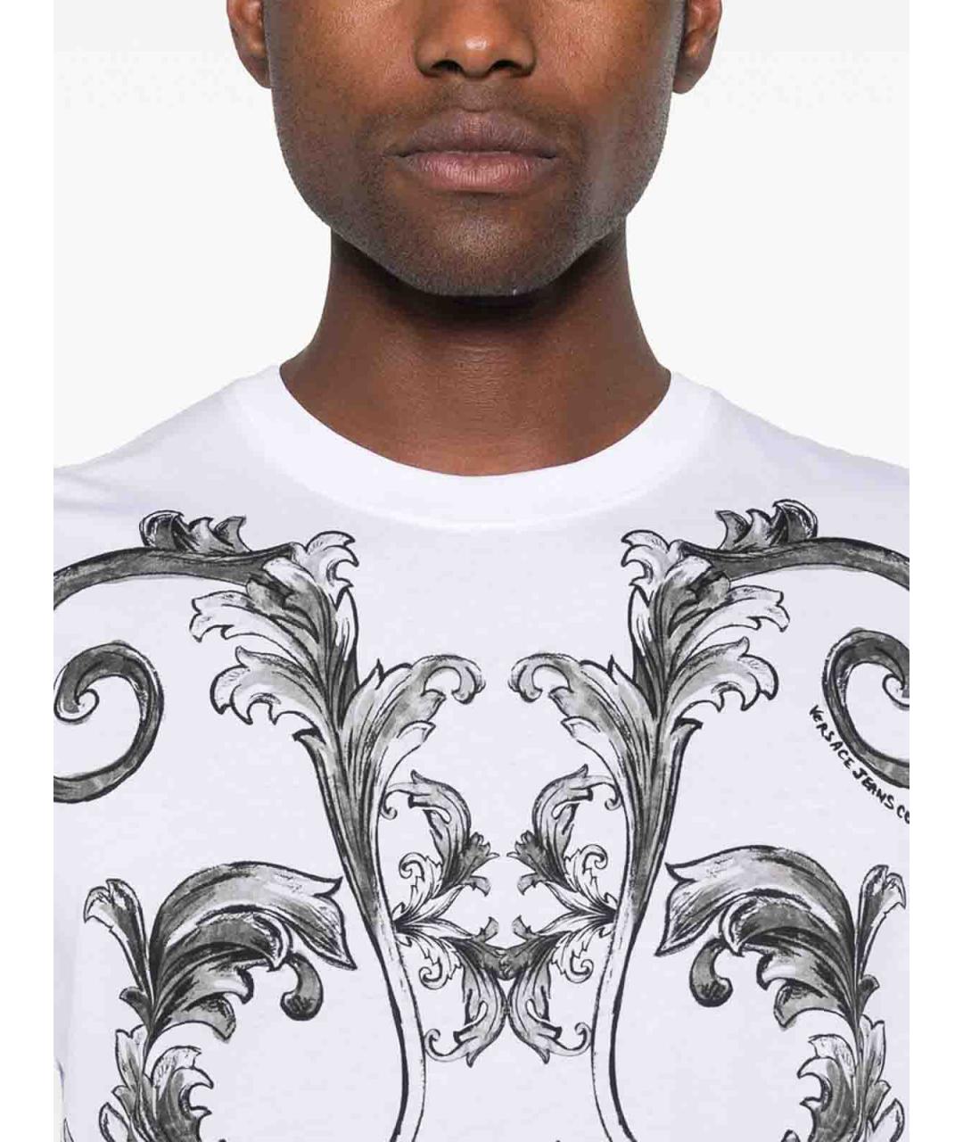 VERSACE JEANS COUTURE Белая хлопковая футболка, фото 3