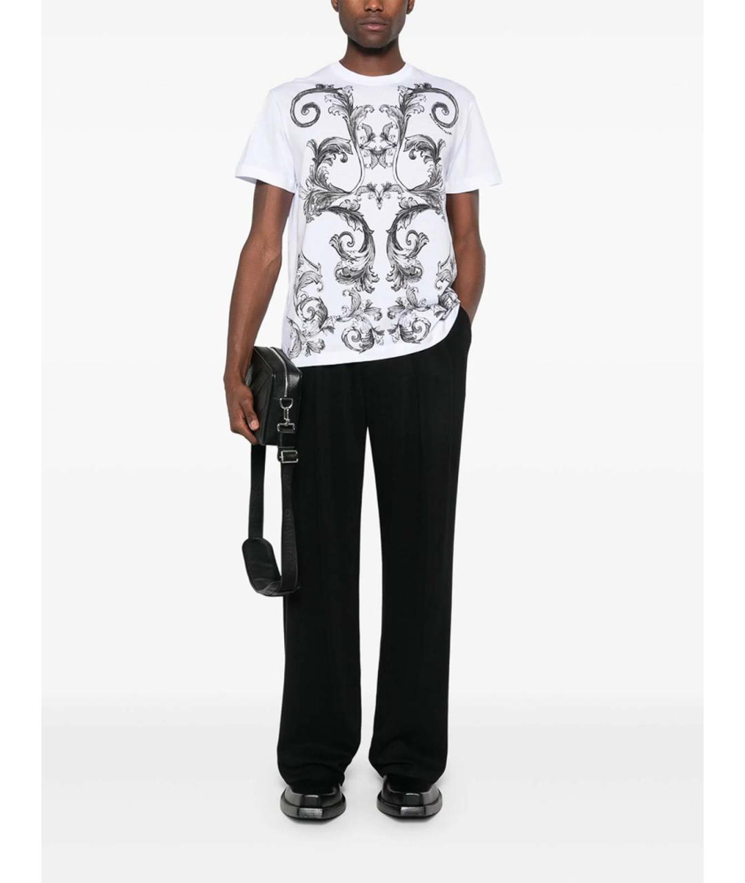 VERSACE JEANS COUTURE Белая хлопковая футболка, фото 4