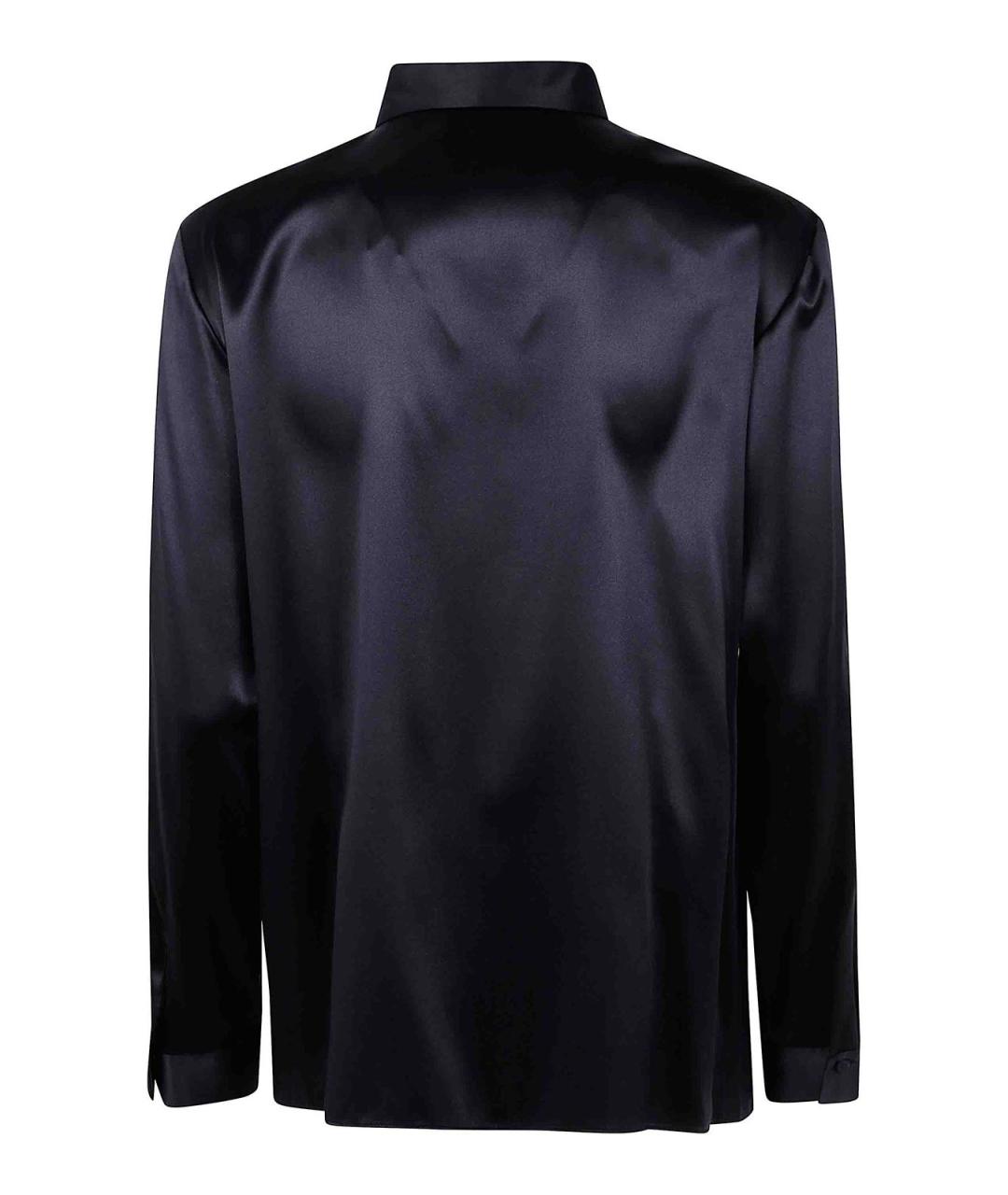 EMPORIO ARMANI Черная шелковая рубашка, фото 2