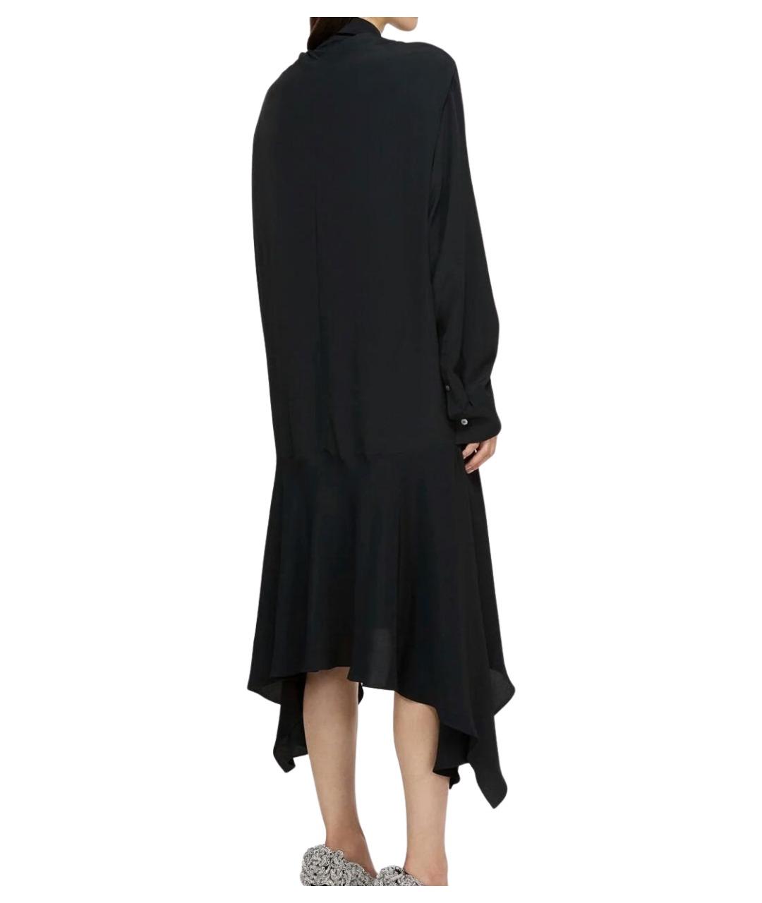 ACNE STUDIOS Черное ацетатное повседневное платье, фото 3