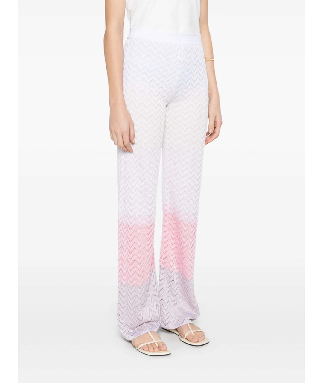 MISSONI Белые полиэстеровые прямые брюки, фото 3