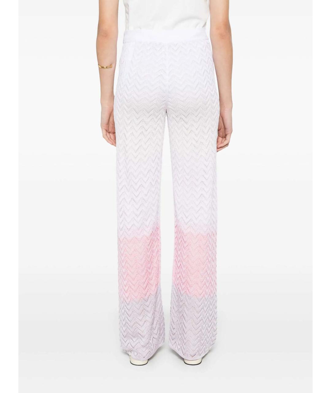 MISSONI Белые полиэстеровые прямые брюки, фото 5