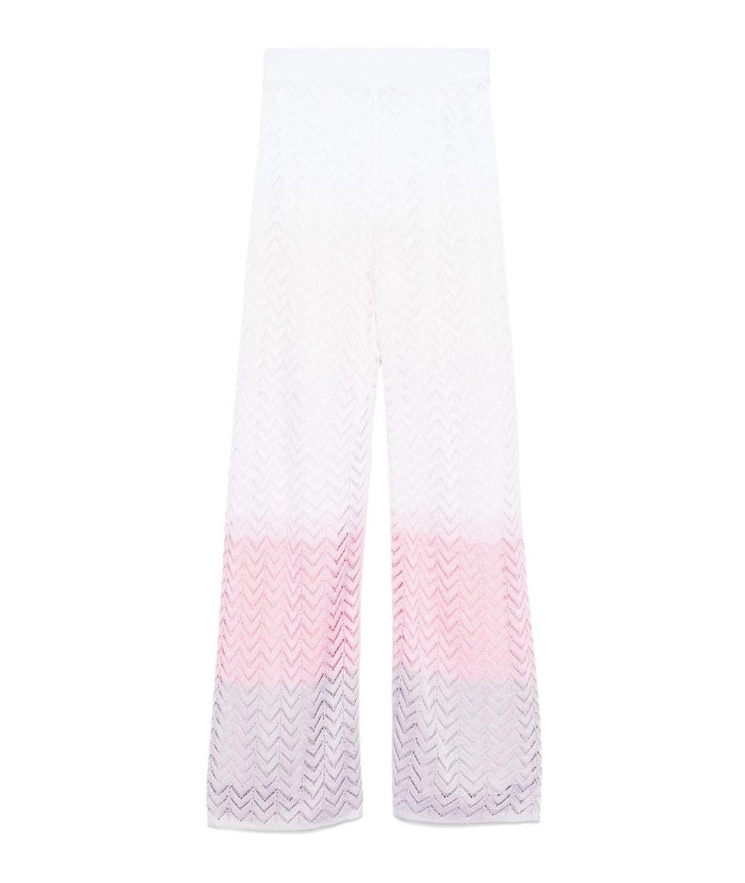 MISSONI Белые полиэстеровые прямые брюки, фото 1