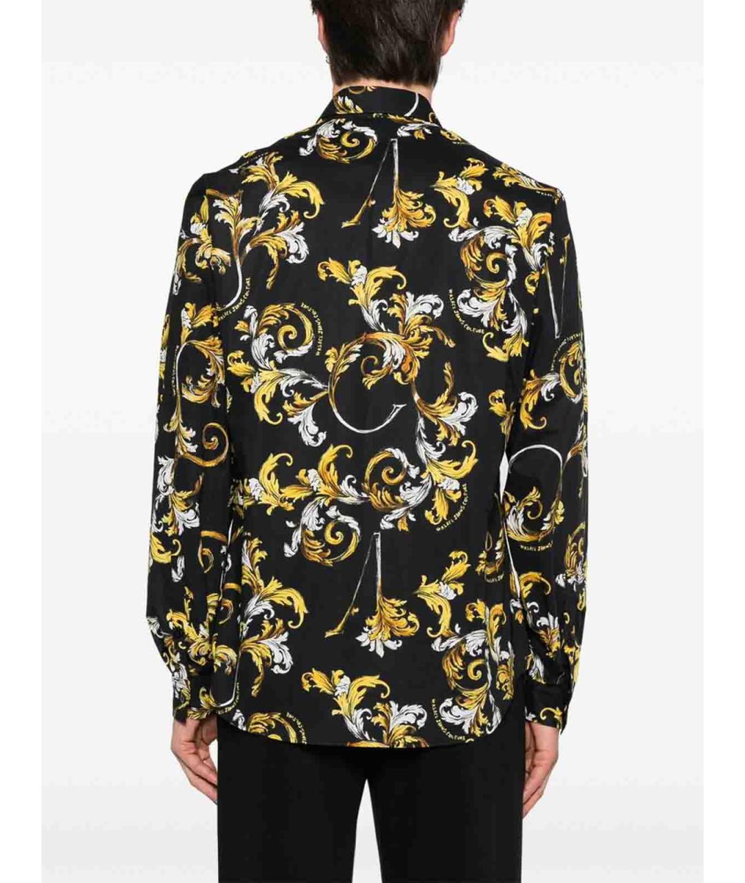 VERSACE JEANS COUTURE Черная хлопковая классическая рубашка, фото 2