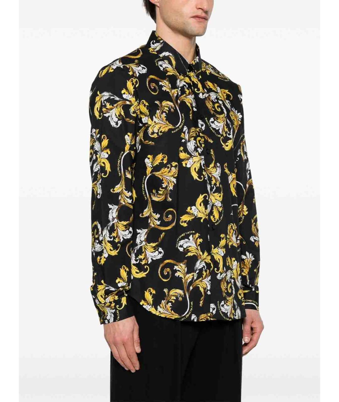 VERSACE JEANS COUTURE Черная хлопковая классическая рубашка, фото 3