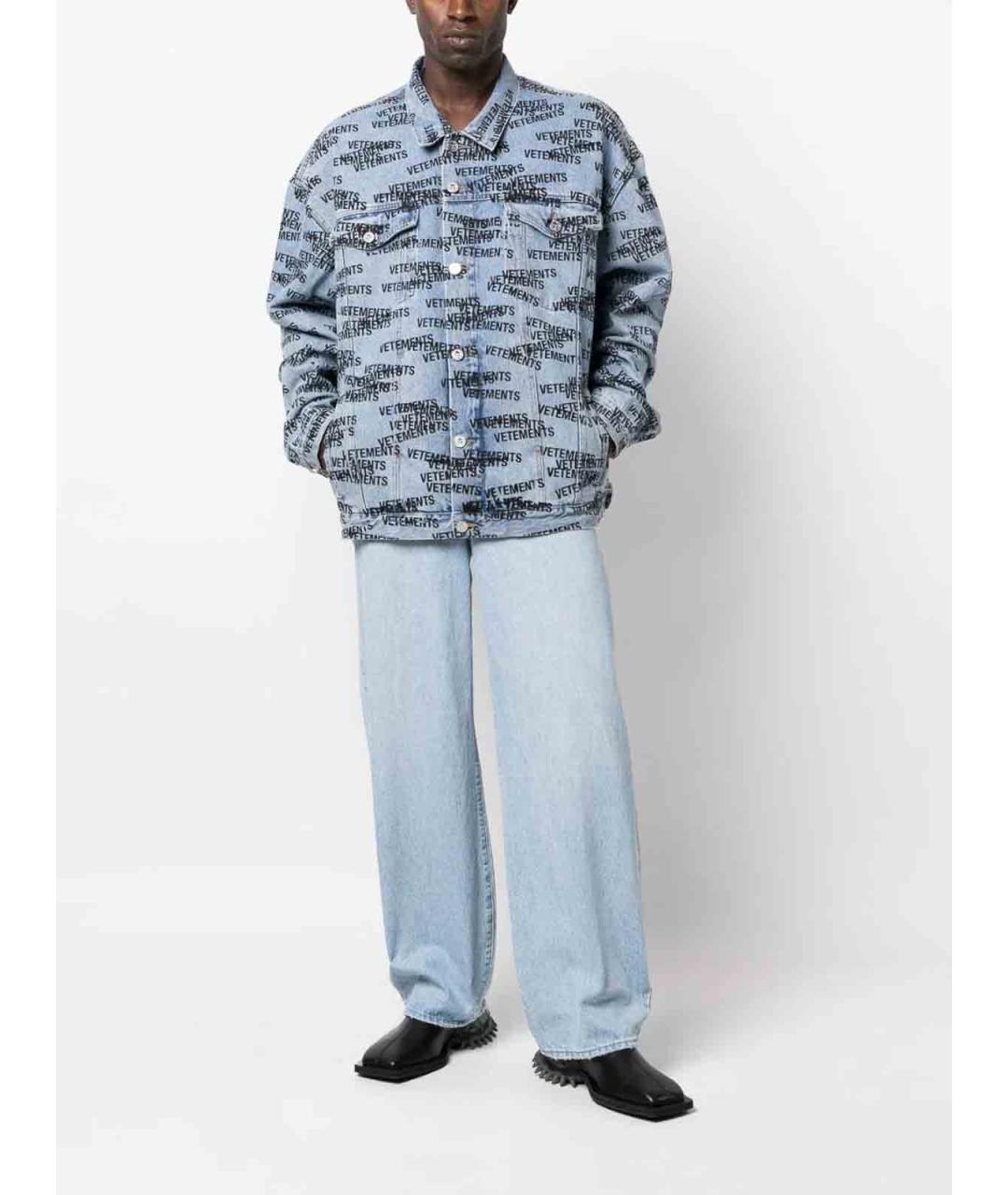 VETEMENTS Голубая хлопковая куртка, фото 2