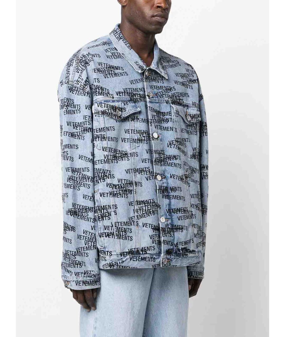 VETEMENTS Голубая хлопковая куртка, фото 3