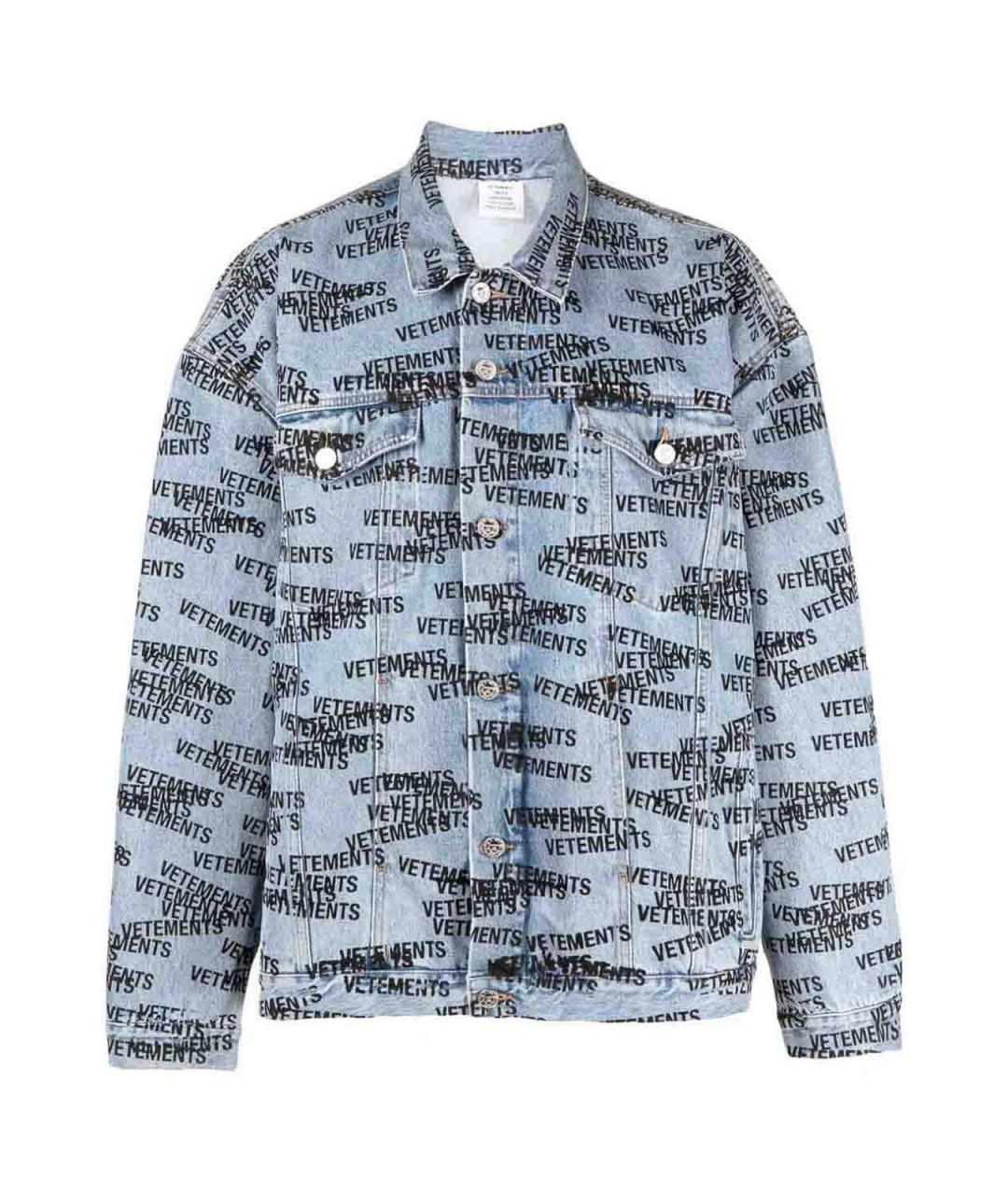 VETEMENTS Голубая хлопковая куртка, фото 1