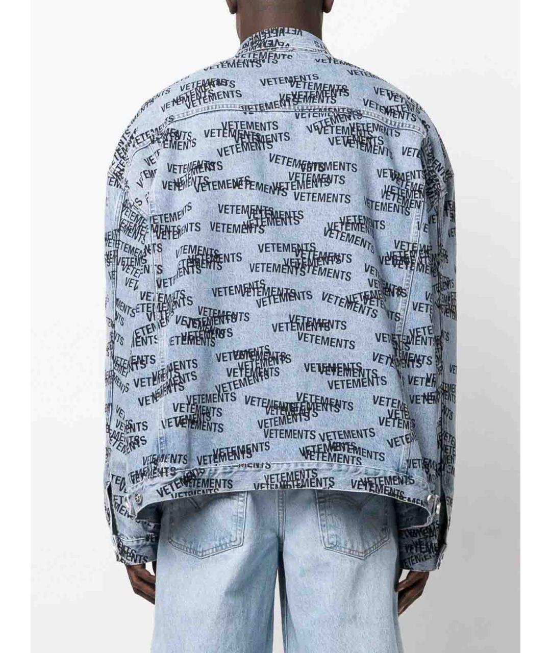 VETEMENTS Голубая хлопковая куртка, фото 4
