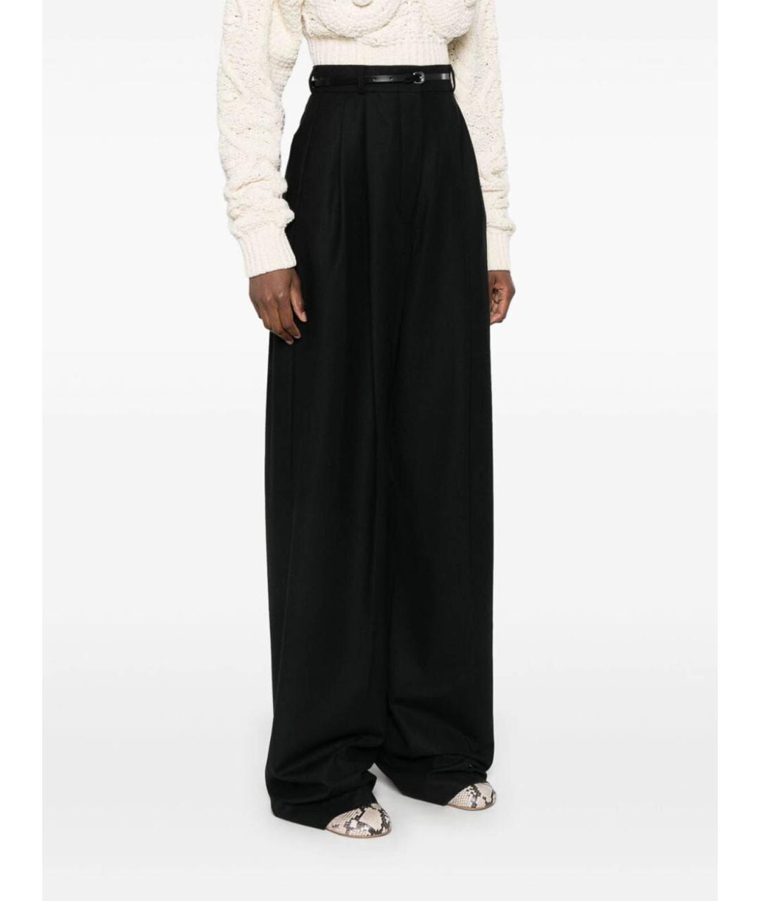 SPORTMAX Черные брюки широкие, фото 4