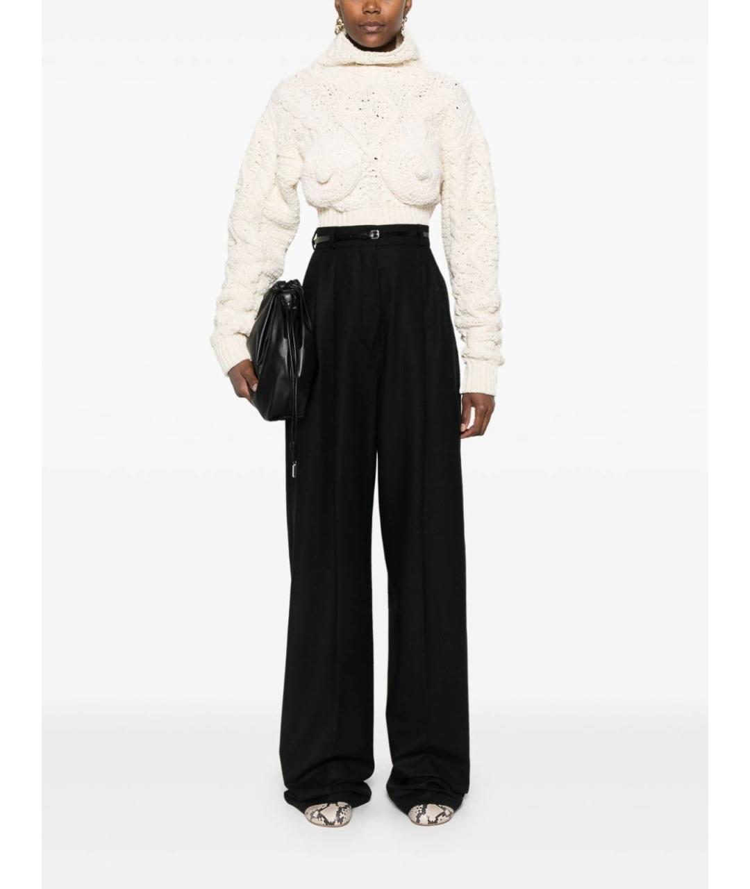 SPORTMAX Черные брюки широкие, фото 5