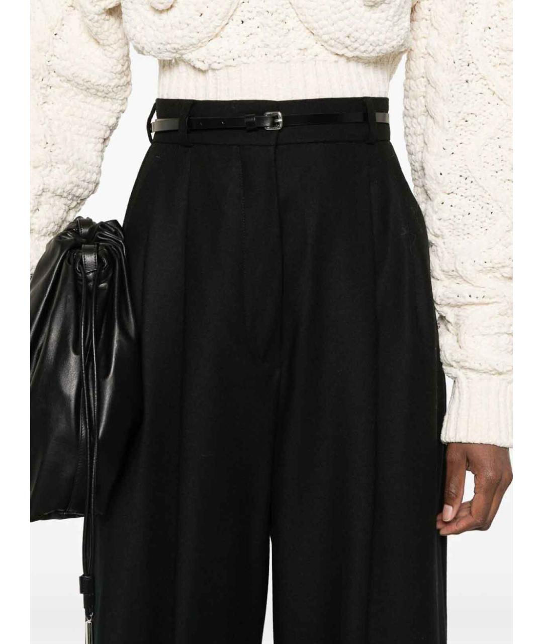 SPORTMAX Черные брюки широкие, фото 3