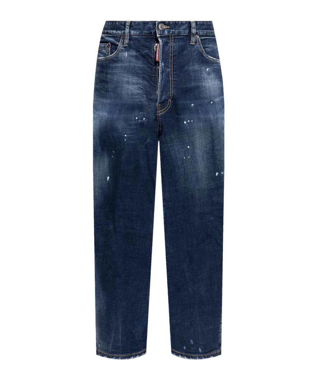 DSQUARED2 Синие хлопковые прямые джинсы, фото 1