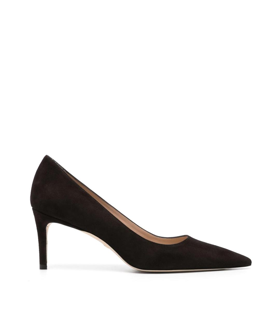 STUART WEITZMAN Коричневые текстильные туфли, фото 1