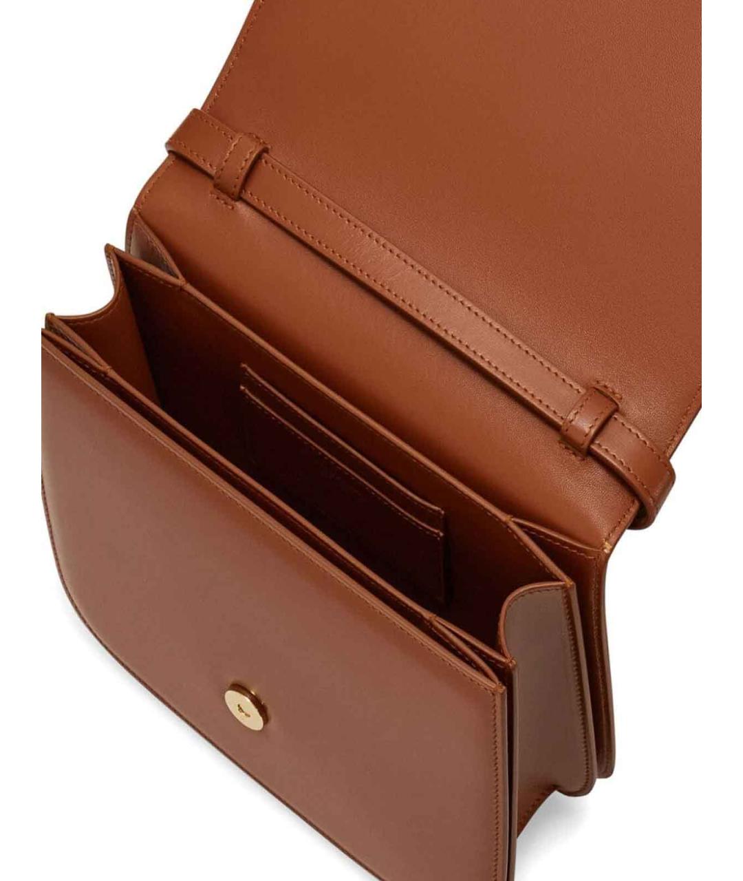 FERRAGAMO Коричневая кожаная сумка через плечо, фото 5