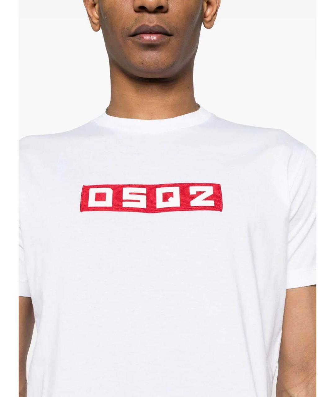 DSQUARED2 Белая хлопковая футболка, фото 4