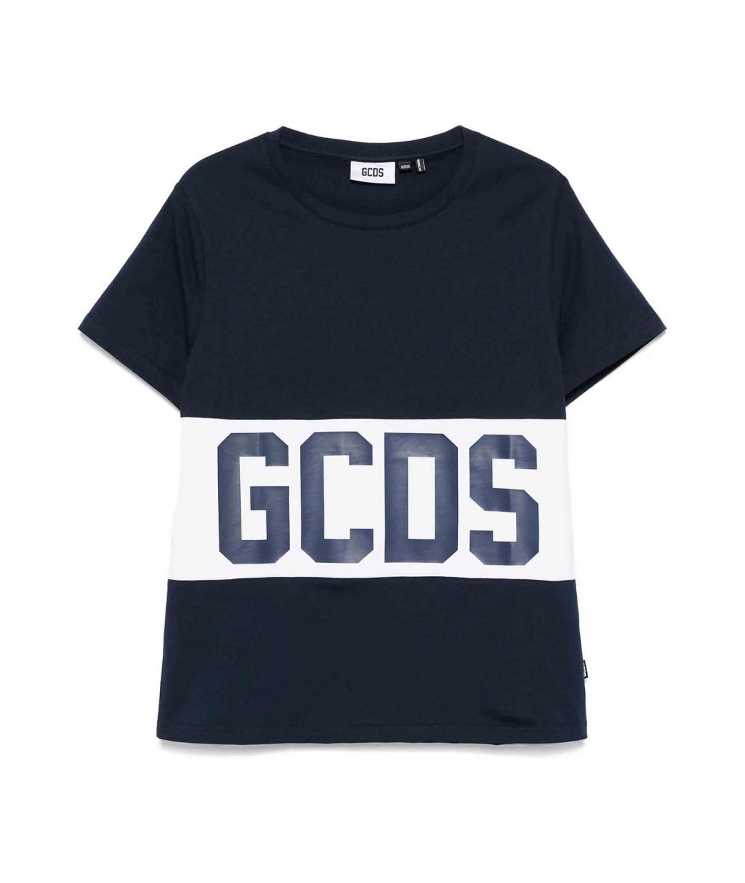 GCDS Синяя хлопковая футболка, фото 1