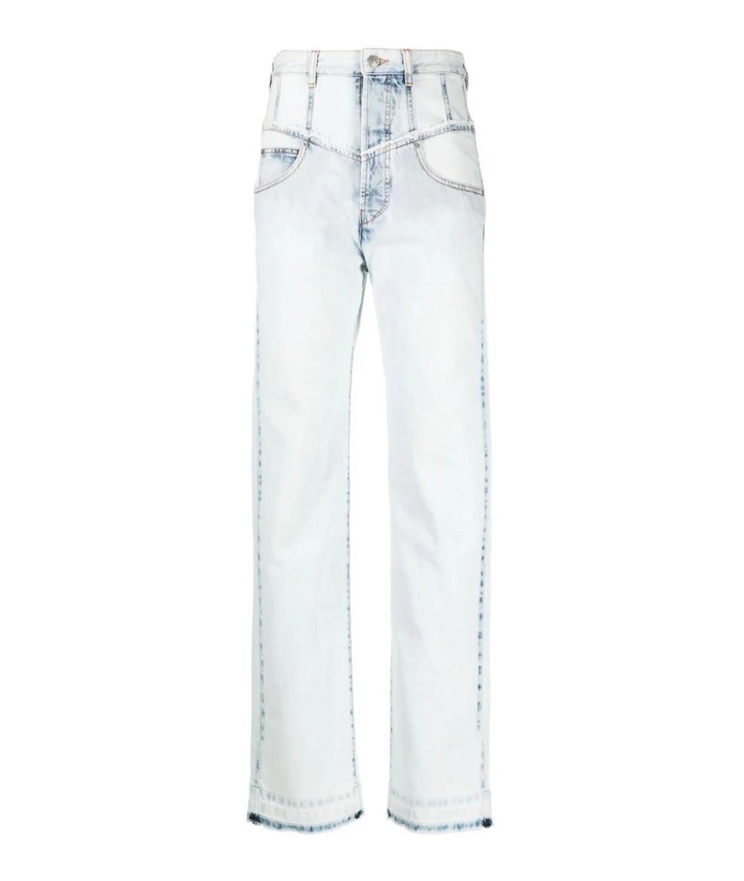 ISABEL MARANT Голубые хлопковые прямые джинсы, фото 1
