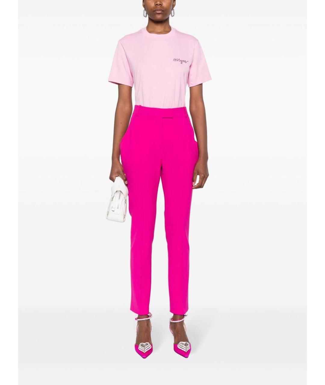 MSGM Розовая хлопковая футболка, фото 3