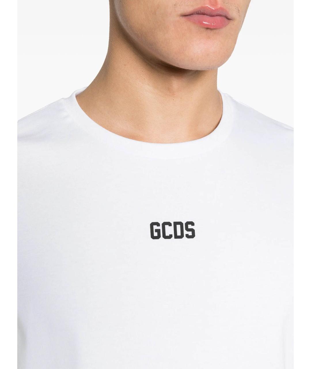 GCDS Белая хлопковая футболка, фото 4