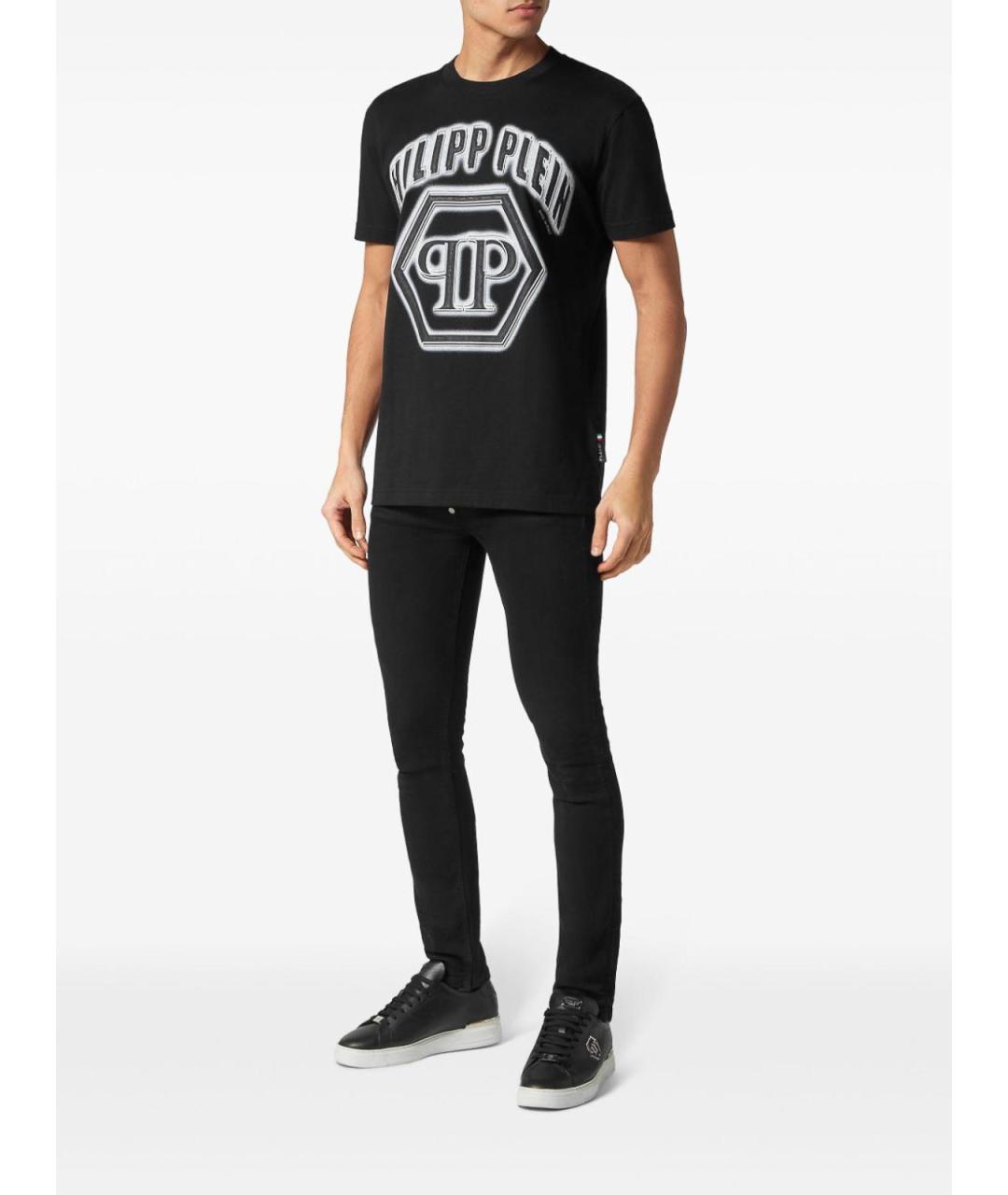 PHILIPP PLEIN Черная хлопковая футболка, фото 4