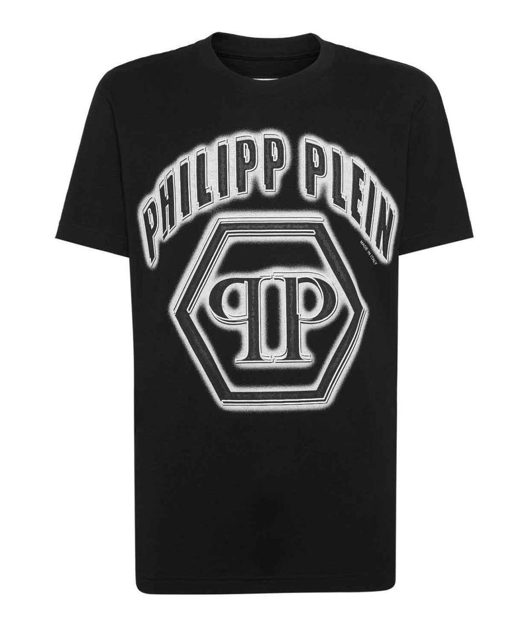 PHILIPP PLEIN Черная хлопковая футболка, фото 1