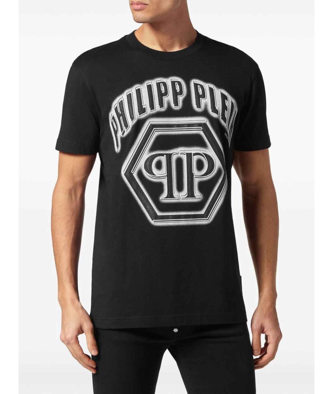 PHILIPP PLEIN Черная хлопковая футболка, фото 5