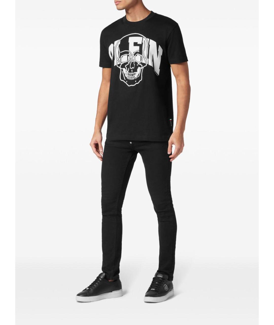 PHILIPP PLEIN Черная хлопковая футболка, фото 3