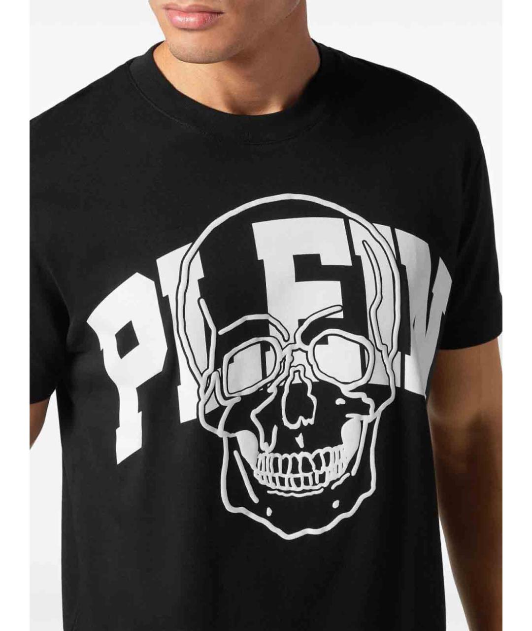 PHILIPP PLEIN Черная хлопковая футболка, фото 2