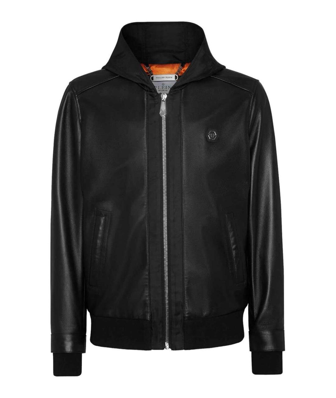 PHILIPP PLEIN Черная кожаная куртка, фото 1