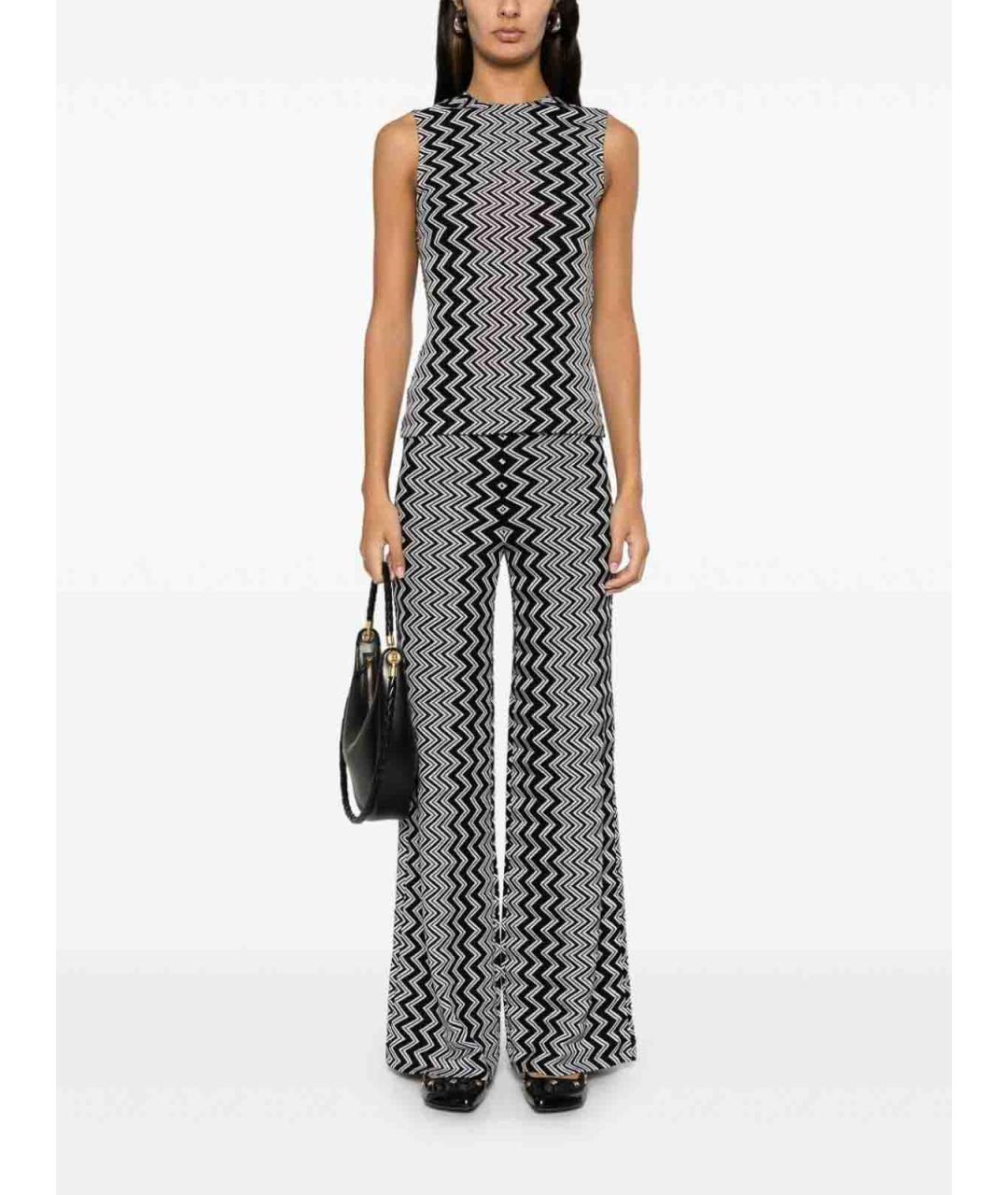 MISSONI Черные шерстяные брюки широкие, фото 5