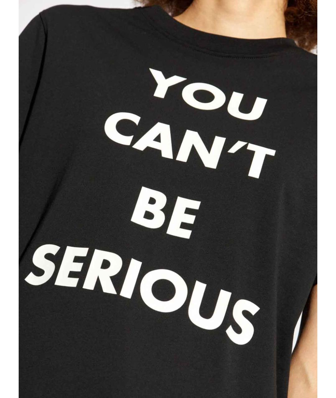 MOSCHINO Черная хлопковая футболка, фото 4