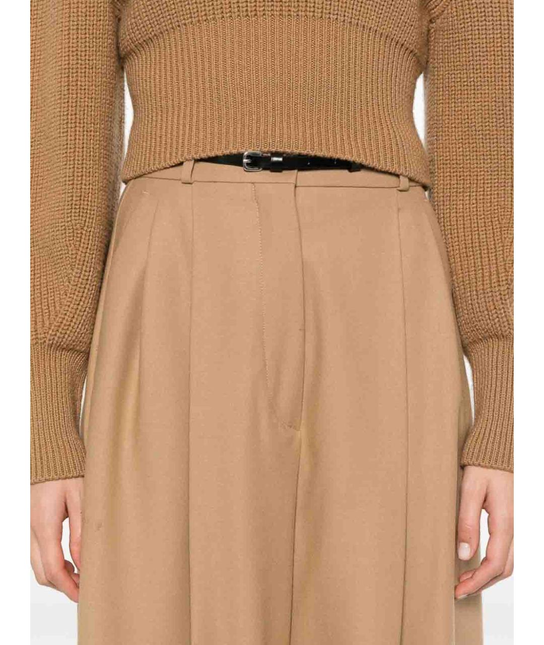 SPORTMAX Бежевые брюки широкие, фото 4