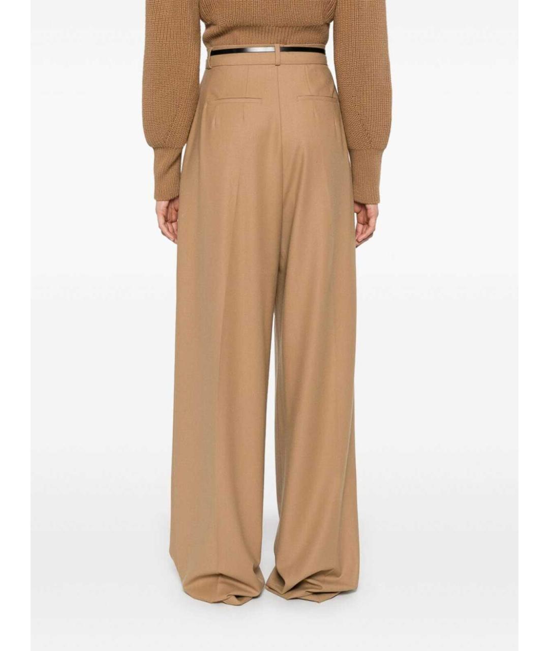 SPORTMAX Бежевые брюки широкие, фото 5