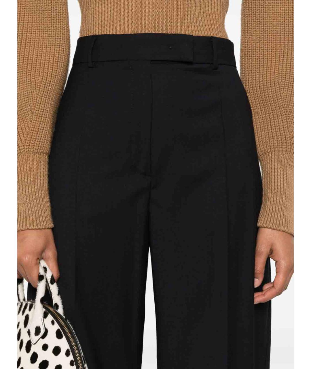 SPORTMAX Черные прямые брюки, фото 4